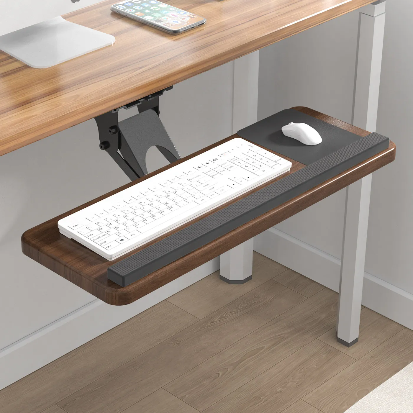 Keyboard Tray Under Desk - Masa Altı Klavye Rafı, Ayarlanabilir Döner