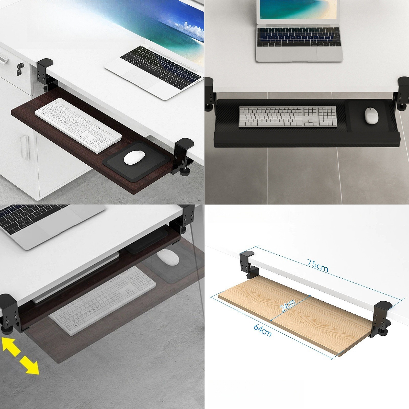 Keyboard Tray Under Desk - Masa Altı Klavye Braketi Masa Altına