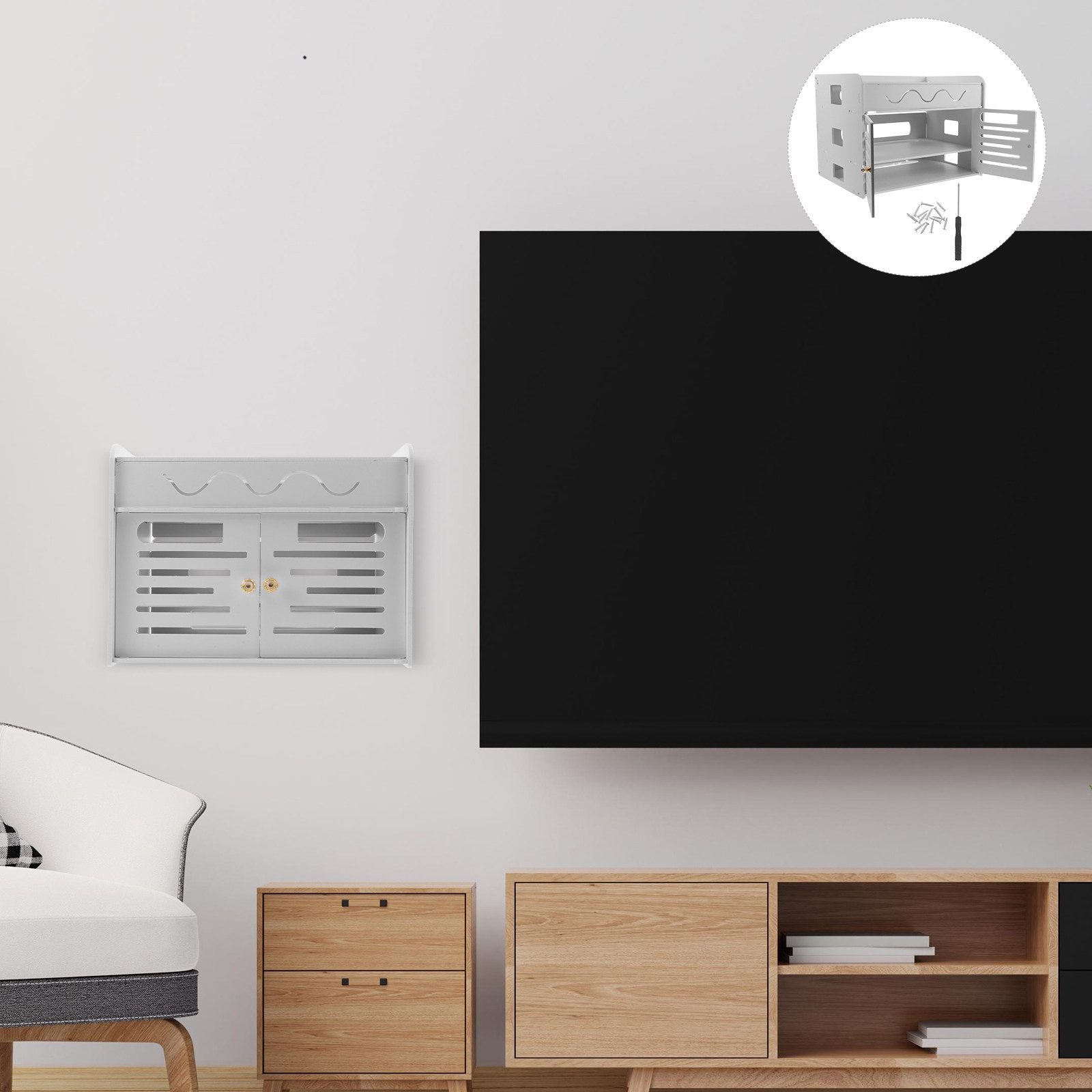 Cable Management Box - 3 Katmanlı WiFi Router Saklama Kutusu