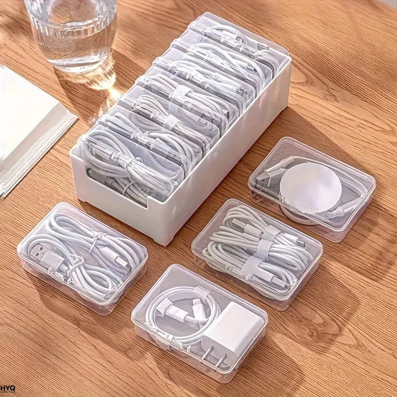 Cable Management Box - Kablo Düzenleyici, Dayanıklı Plastik Saklama Kutusu,