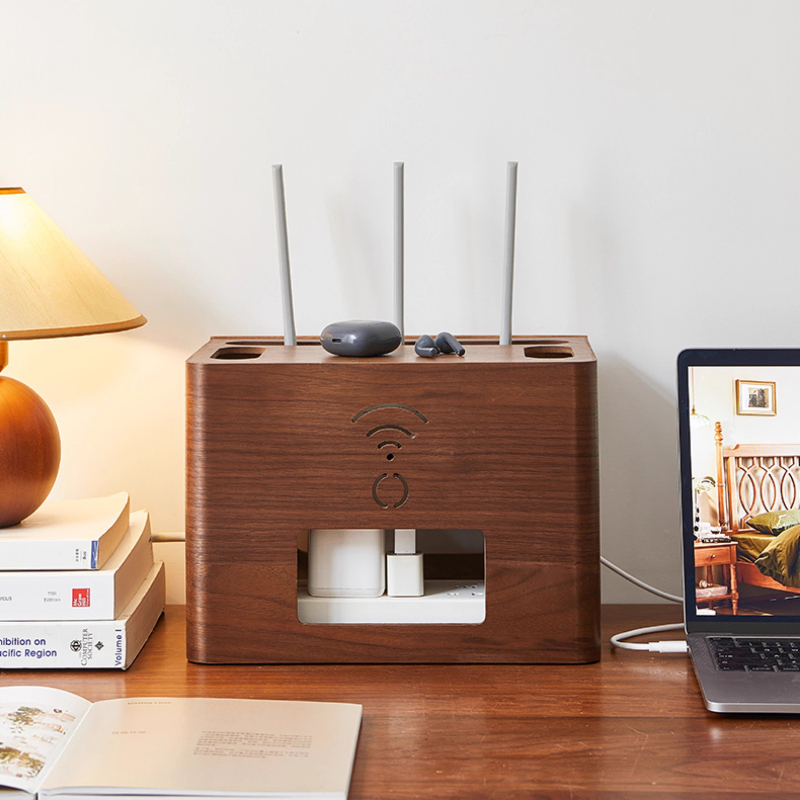 Cable Management Box - Lüks WiFi Yönlendirici Saklama Kutusu Masaüstü