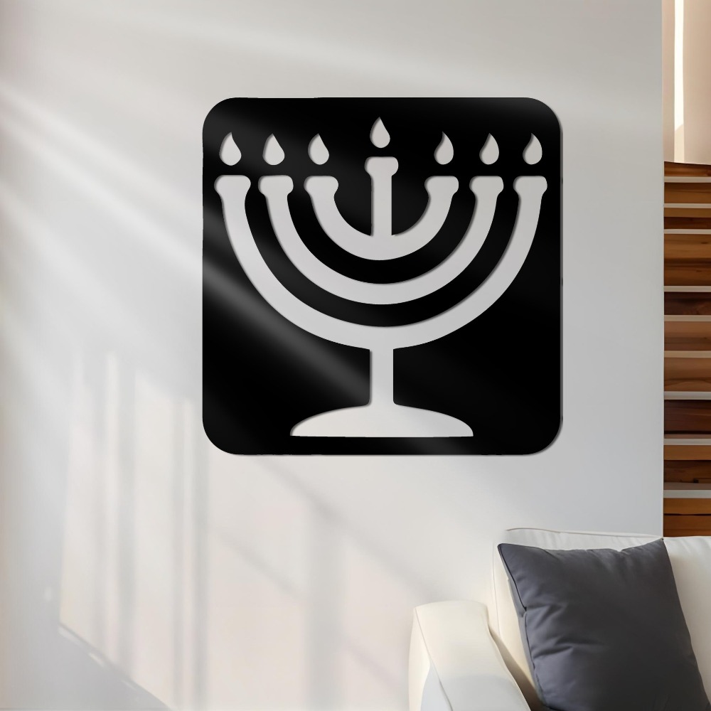 Home Office Art - CIFBUY Demir Duvar Sanatı Vintage Menorah