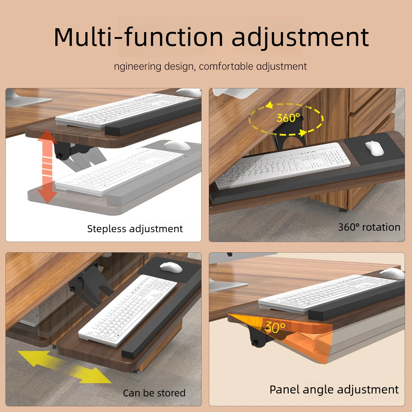 Masa Altı Klavye Rafı, Ayarlan - Keyboard Tray Under Desk incelemesi ve fiyatı