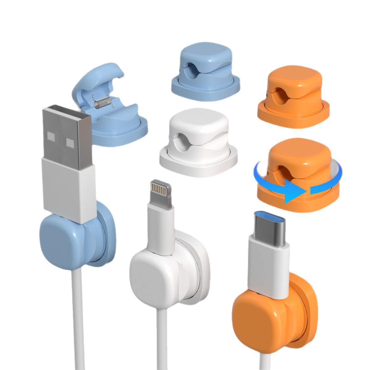 6 adet çok renkli dönebilen ka - Cable Management Box incelemesi ve fiyatı